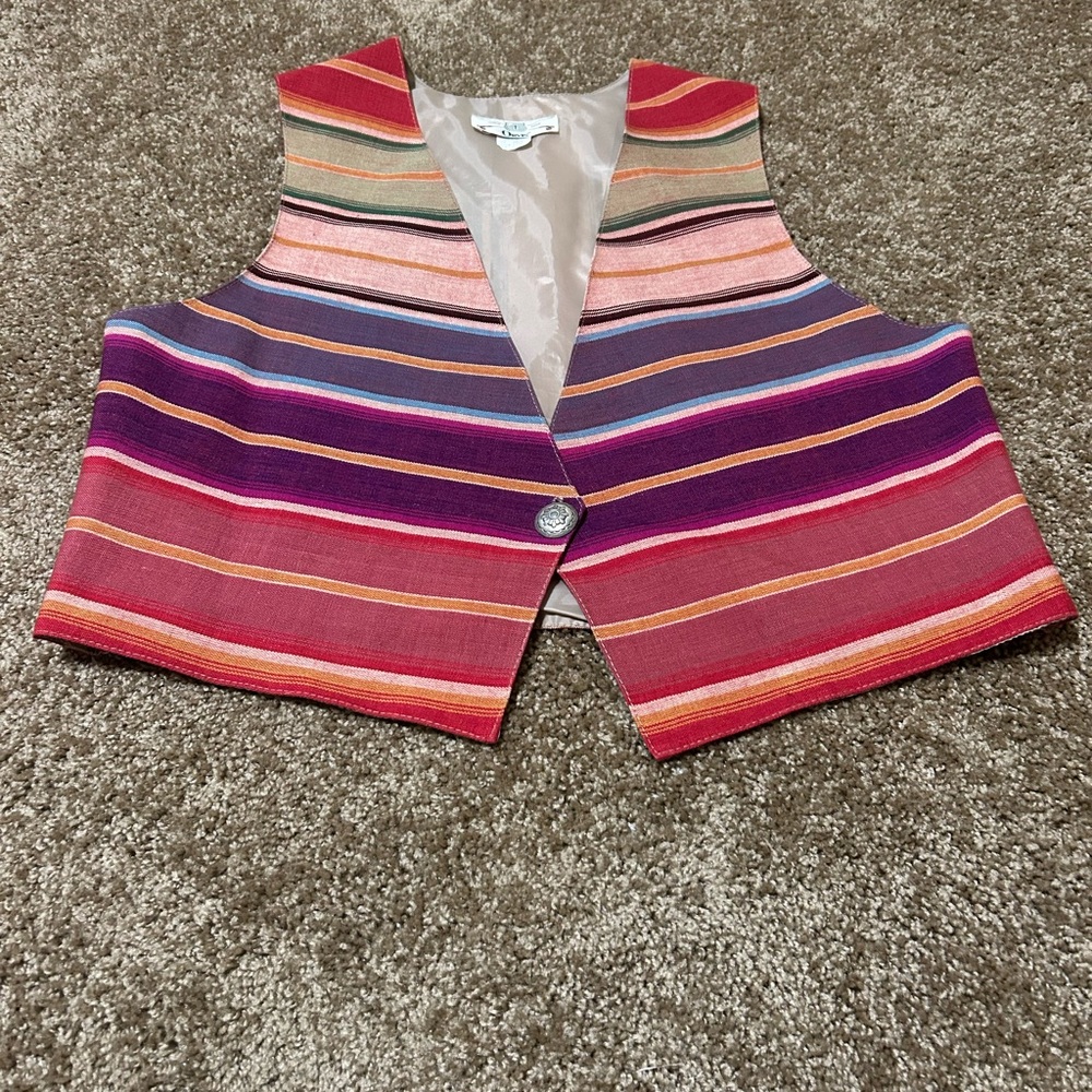Vintage Orvis colorful vest size L